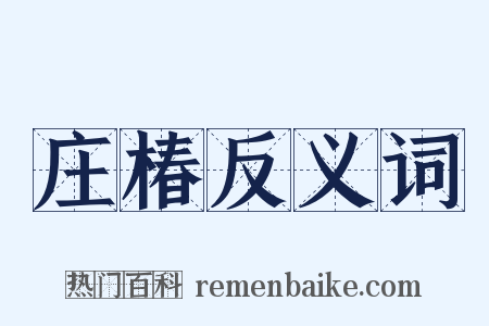 庄椿反义词是什么意思的图片